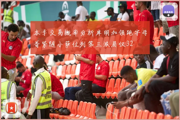 本季交易概率分析库明加领跑字母哥紧随小萨位列第三浓眉仅32
